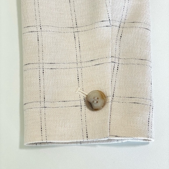 NEW Madewell Caldwell Double Breasted Blazer Ghent Plaid Windowpane Ivory XS - Picture 13 of 16